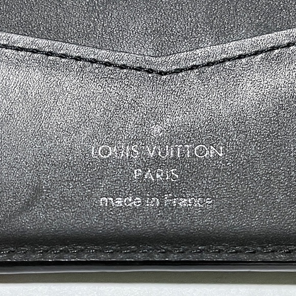 Louis Vuitton Slender Wallet Black Taurillon leather embossed 8 credit card slot - Picture 6 of 6